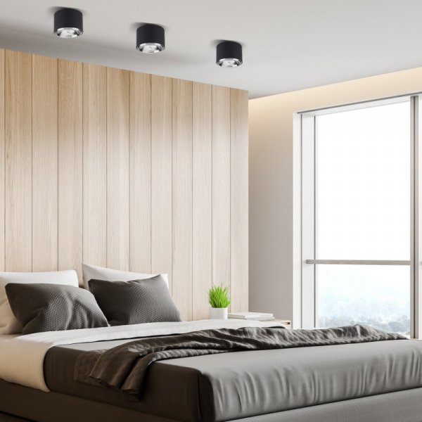 TK LIGHTING MORIS BLACK LAMPA SUFITOWA 1 PŁ