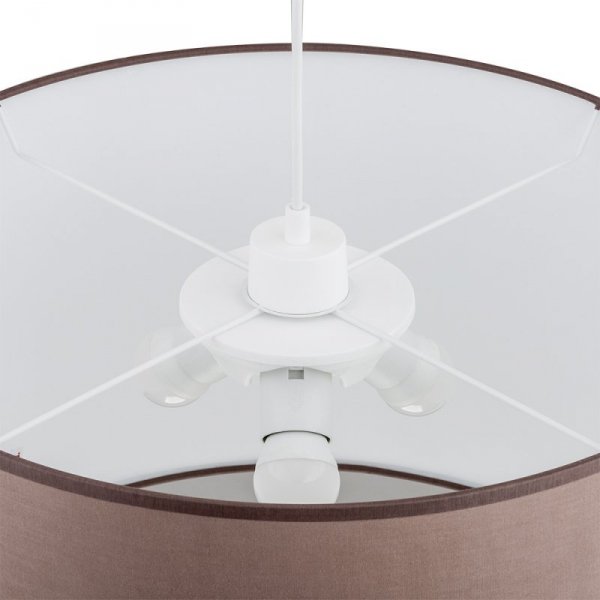 TK LIGHTING RONDO CAPPUCCINO 3467 LAMPA WISZĄCA BRĄZOWY ABAŻUR