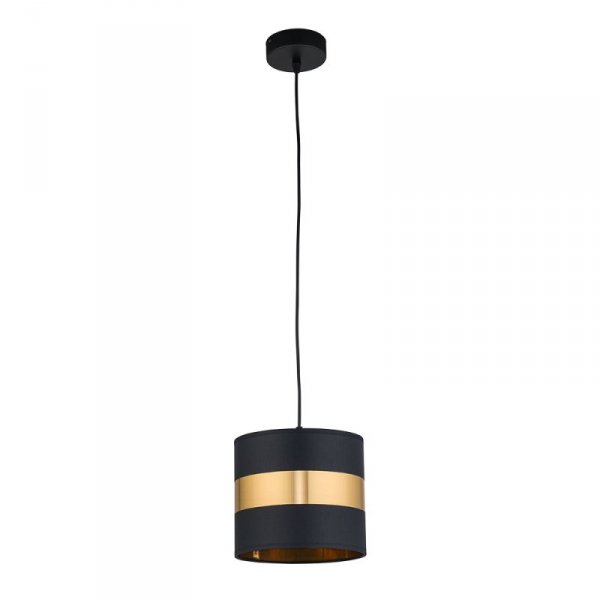 TK LIGHTING PARIS 4384 LAMPA WISZĄCA CZARNO ZŁOTA ABAŻUR 20CM
