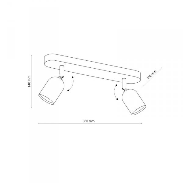 TK LIGHTING TOP WHITE LAMPA SUFITOWA 2 PŁ