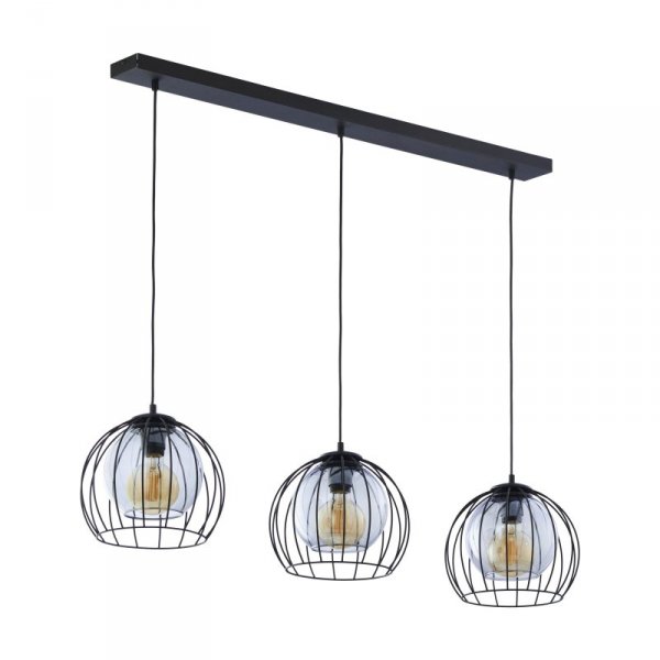 TK LIGHTING UNIVERSO 4483 BLACK LAMPA WISZĄCA CZARNA DRUCIANA Z KLOSZEM