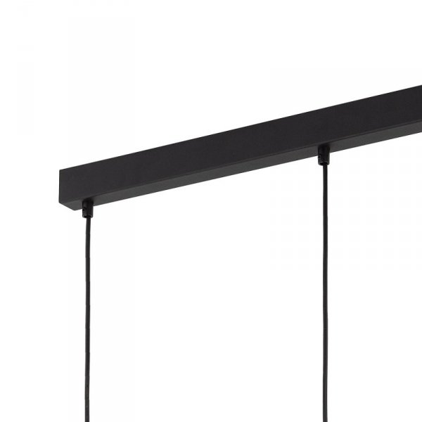 TK LIGHTING DEVON 4628 LAMPA WISZĄCA 3 PŁ LISTWA CZARNA GRAFITOWE SZKLANE KLOSZE KULE