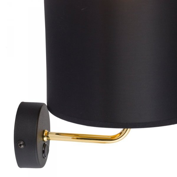 TK LIGHTING VEGA BLACK/GOLD 4663 KINKIET CZARNO ZŁOTY Z WŁĄCZNIKIEM