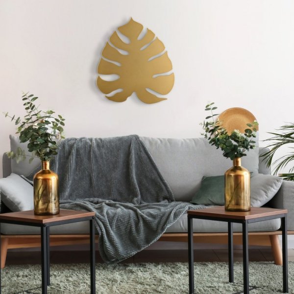 TK LIGHTING MONSTERA GOLD 4665 KINKIET LIŚĆ DEKORACYJNY ZŁOTY