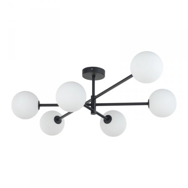TK LIGHTING SARIUS BLACK 4734 LAMPA SUFITOWA CZARNA BIAŁE KULE SZKLANE MLECZNE