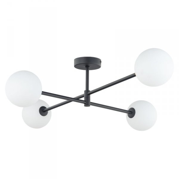 TK LIGHTING SARIUS BLACK 4735 LAMPA SUFITOWA CZARNA BIAŁE KULE SZKLANE MLECZNE