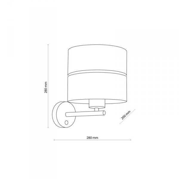 TK LIGHTING HILTON WHITE/GOLD 4770 KINKIET BIAŁO ZŁOTY ABAŻUR Z WŁĄCZNIKIEM ŚWIATŁA