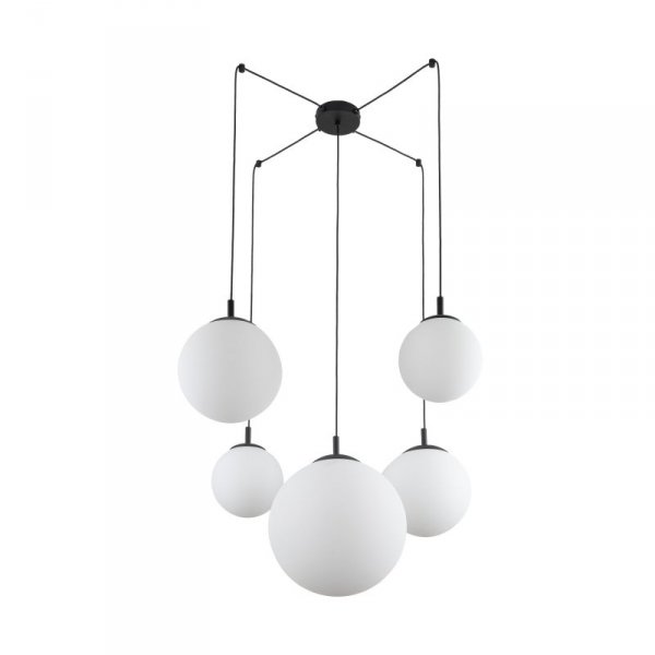 TK LIGHTING LAMPA ESME WHITE LAMPA WISZĄCA 5 PAJĄK