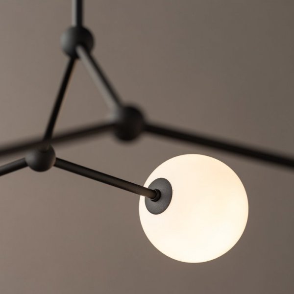 TK LIGHTING FAIRY BLACK 4855 LAMPA SUFITOWA PLAFON CZARNY Z BIAŁYMI KULAMI BIAŁE KULE