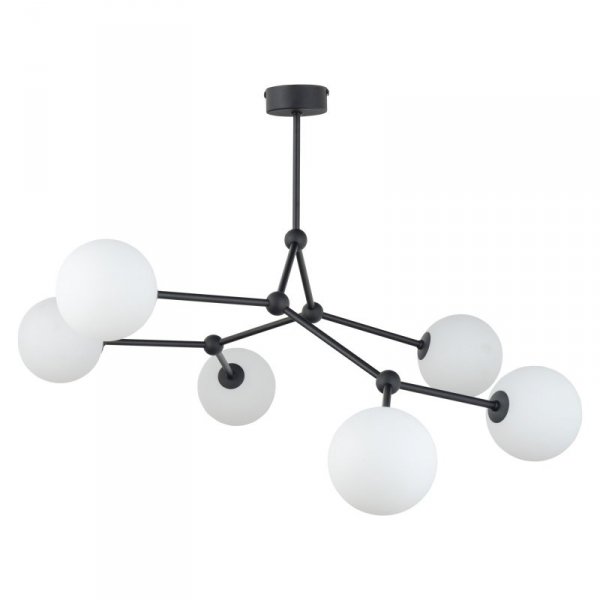TK LIGHTING FAIRY BLACK 4856 LAMPA SUFITOWA PLAFON CZARNY Z BIAŁYMI KULAMI KULE