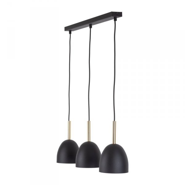 TK LIGHTING NORD BLACK 4871 LAMPA WISZĄCA CZARNA NAD STÓŁ METALOWA ZE ZŁOTYM
