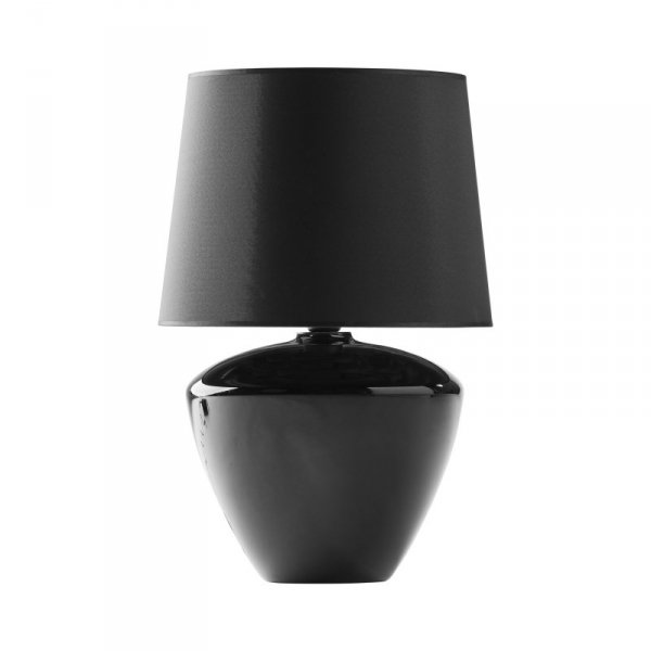 TK LIGHTING FIORD BLACK 5463 LAMPKA NOCNA STOŁOWA SZKLANA CZARNA Z ABAŻUREM