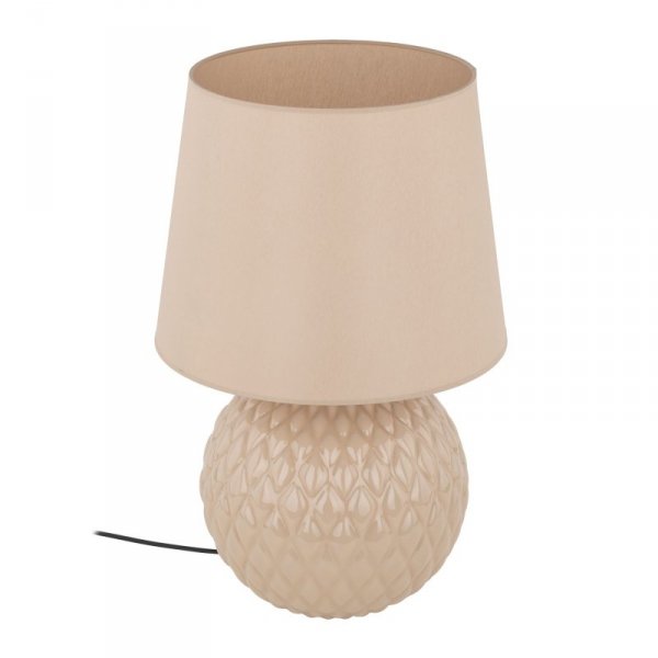TK LIGHTING SANTANA ECRU 5591 LAMPKA NOCNA SZKLANA BEŻOWWA ECRU  Z ABAŻUREM
