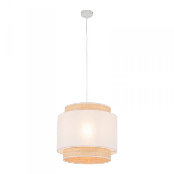 TK LIGHTING BOHO NEW WHITE 5653 LAMPA WISZĄCA BIAŁA RAFI NATURALNA EKO