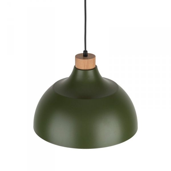TK LIGHTING CAP GREEN 5665 LAMPA WISZĄCA ZIELONA Z DREWNEM NAD STÓŁ