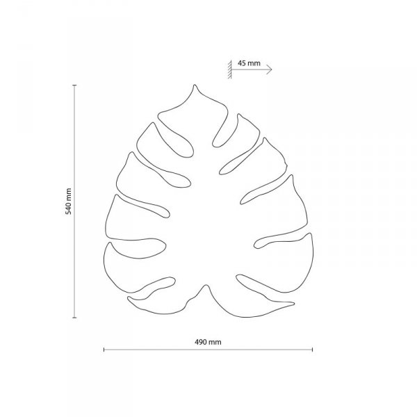 TK LIGHTING LAMPA MONSTERA XL BLACK KINKIET 4