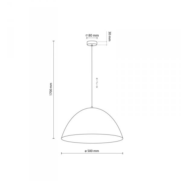 TK LIGHTING FARO NEW BLACK L 6006 LAMPA WISZĄCA CZARNA METALOWA NAD STÓŁ 50CM