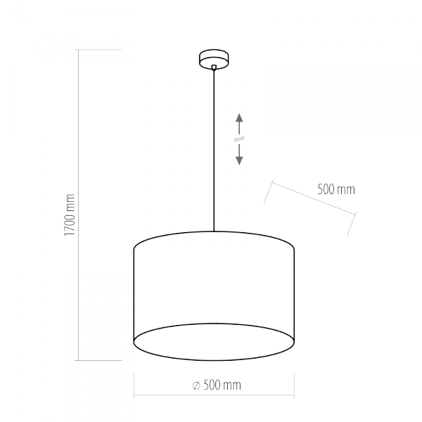 TK LIGHTING TERCINO BLACK LAMPA WISZĄCA 3 PŁ 500