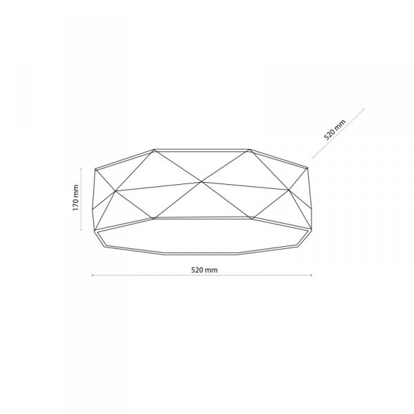 TK LIGHTING KANTOOR NATURE 6195 LAMPA SUFITOWA PLAFON DUŻY ABAŻUR NATURALNY MATERIAŁ LNIANY 52CM