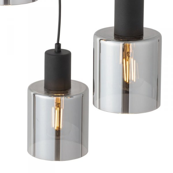 TK LIGHTING SIERRA BLACK 6655 LAMPA WISZĄCA CZARNA KLOSZE SZKLANE GRAFITOWE