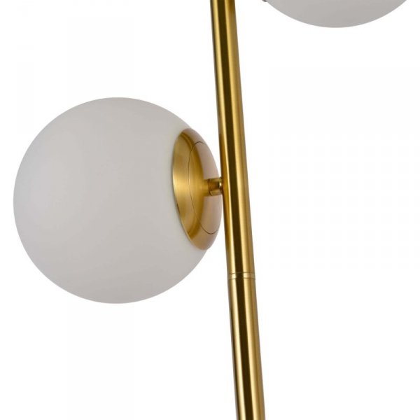 LAMPA PODŁOGOWA STOJĄCA ZŁOTA SZKLANE KULE BIAŁE LIGHT PRESTIGE DORADO  3xE14 złota LP-002/3F