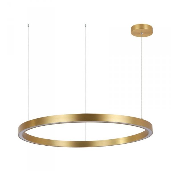 LIGHT PRESTIGE MIDWAY LP-033/1P L GD LAMPA WISZĄCA ZŁOTA BŁYSZCZĄCA RING KOŁO OBRĘCZ DUŻA 80CM