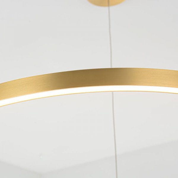 LIGHT PRESTIGE MIDWAY LP-033/1P L GD LAMPA WISZĄCA ZŁOTA MATOWA  RING KOŁO OBRĘCZ DUŻA 80CM