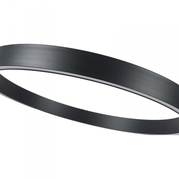 LIGHT PRESTIGE MIDWAY LP-033/1P S BK TRIANGLE LAMPA WISZĄCA CZARNA MATOWA RING KOŁO OBRĘCZ DUŻA 60CM