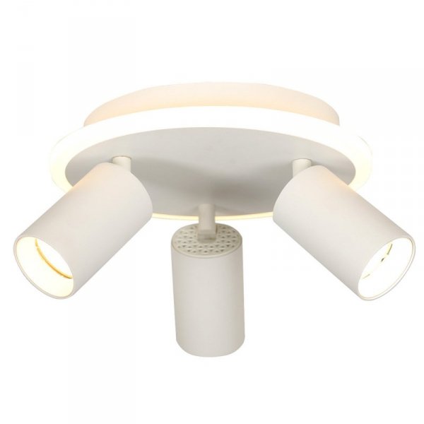 LAMPA SUFITOWA PLAFON LED BIAŁY REGULOWANY RELFLEKTOR NOWOCZESNA DO SALONU KUCHNI SYPIALNI LIGHT PRESTIGE PARMA LP-0612/3C Round WH