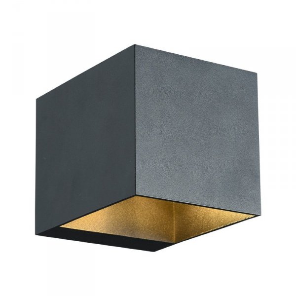 KINKIET CZARNA KOSTKA KWADRATOWY CZARNY METALOWY LIGHT PRESTIGE ALASKA  LP-104/1W BK