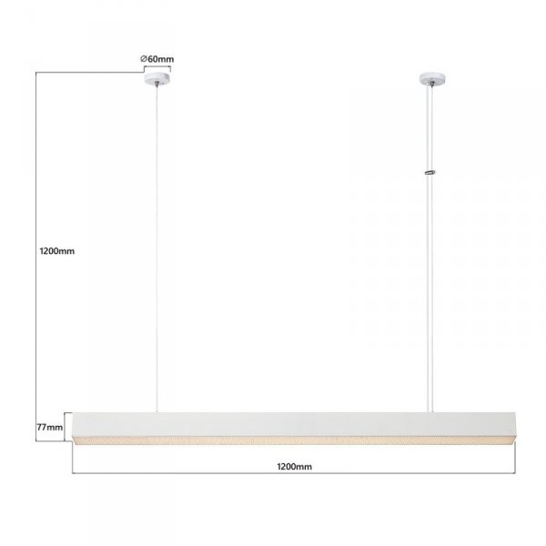Lampa wisząca Mira L LED CCT Tuya biała LP-1201/1P L WH Smart