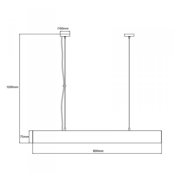 Lampa wisząca Luci M LED CCT Tuya czarna LP-1401/1P M BK Smart