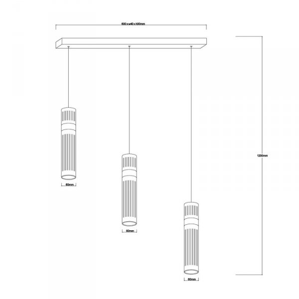 Lampa wisząca Ambiente 3 LED CCT złota LP-1510/3L GD