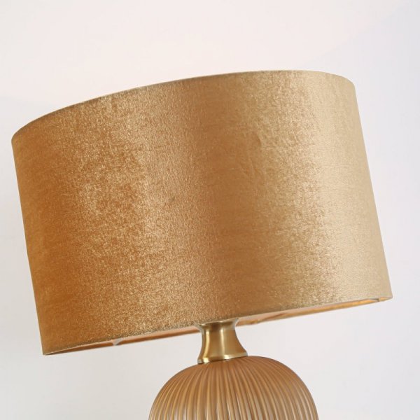 LAMPA STOŁOWA SZKLANA ZŁOTA GLAMOUR DO SALONU NA KOMODĘ LIGHT PRESTIGE TAMIZA  LP-1515/1T big gold