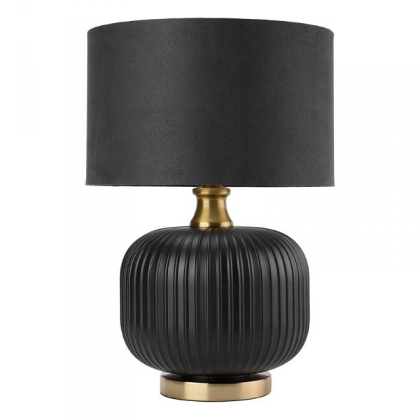 LIGHT PRESTIGE TAMIZA LAMPA STOŁOWA LAMPKA NOCNA CZARNO ZŁOTA DO SYPIALNI NA KOMODĘ DO SALONU