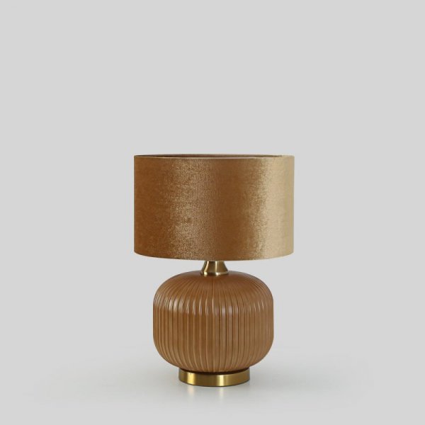 LAMPA STOŁOWA SZKLANA ZŁOTA GLAMOUR DO SALONU NA KOMODĘ LIGHT HOME TAMIZA  LP-1515/1T small gold
