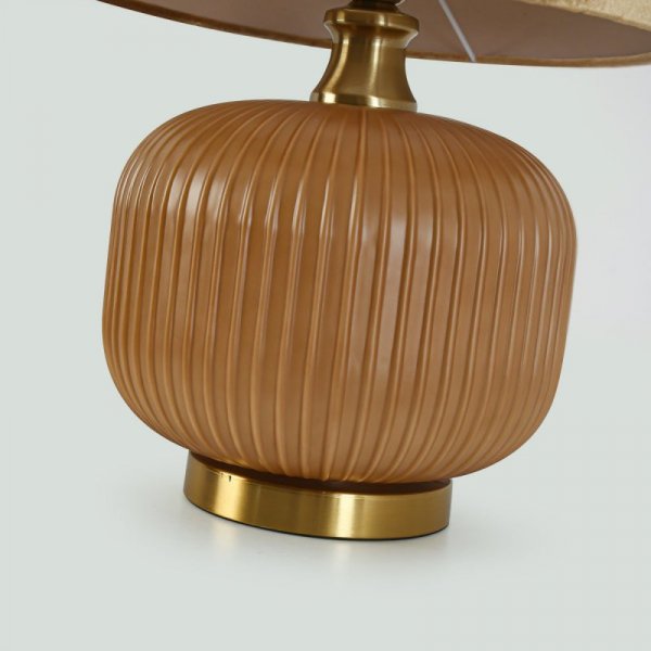 LAMPA STOŁOWA SZKLANA ZŁOTA GLAMOUR DO SALONU NA KOMODĘ LIGHT HOME TAMIZA  LP-1515/1T small gold