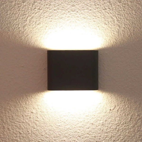 KINKIET CZARNY MIETALOWY PŁASKI HERMETYCZNY DO PODŚWIETLENIA ŚCIANY LIGHT PRESTIGE SAPRI  IP54 LP-1556/1W BK
