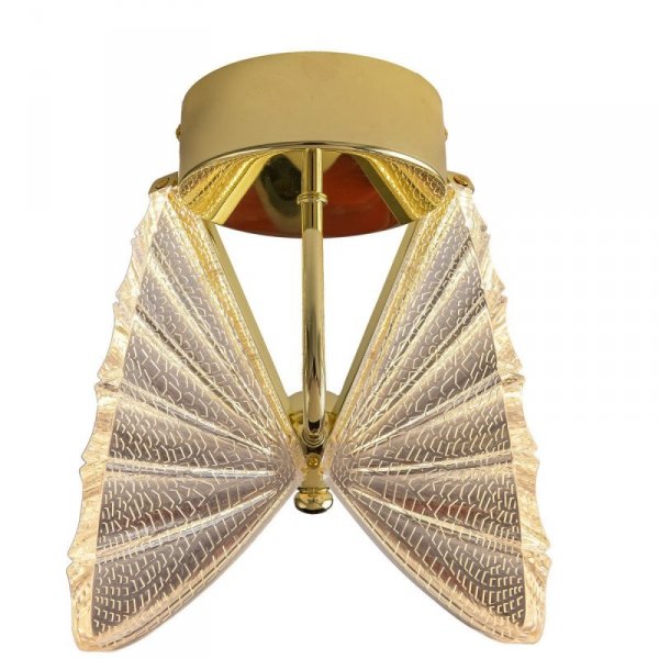 LIGHT PRESTIGE MARIPOSA LP-1715/1W KINKIET ZŁOTY DEKORACYJNY MOTYL WAŻKA DESINGERSKI