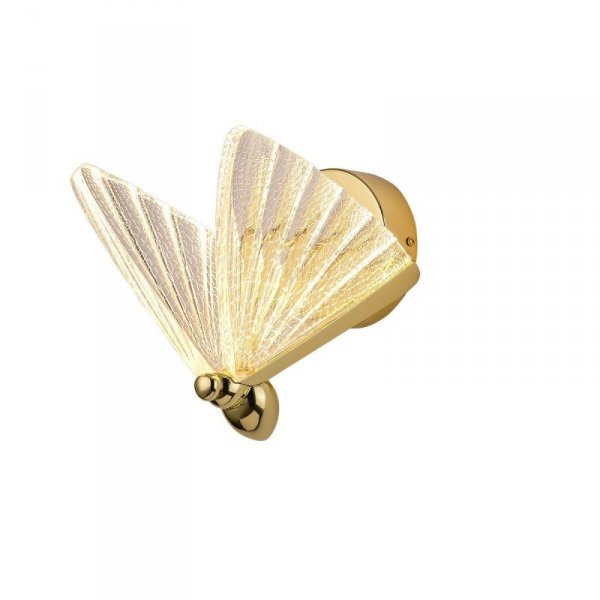 LIGHT PRESTIGE MARIPOSA LP-1715/1W KINKIET ZŁOTY DEKORACYJNY MOTYL WAŻKA DESINGERSKI