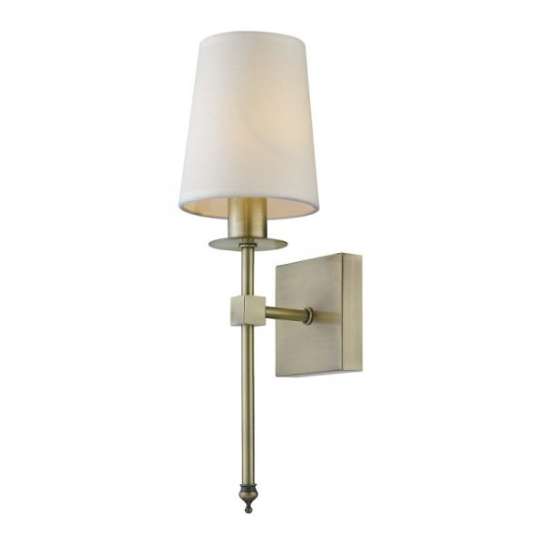 KINKIET KLASYCZNY PATYNA STARE ZŁOTO ANTYCZNE Z ABAŻUREM DO SYPIALNI SALONU KLASYCZNY LIGHT PRESTIGE CASOLI  LP-2118/1W patyna
