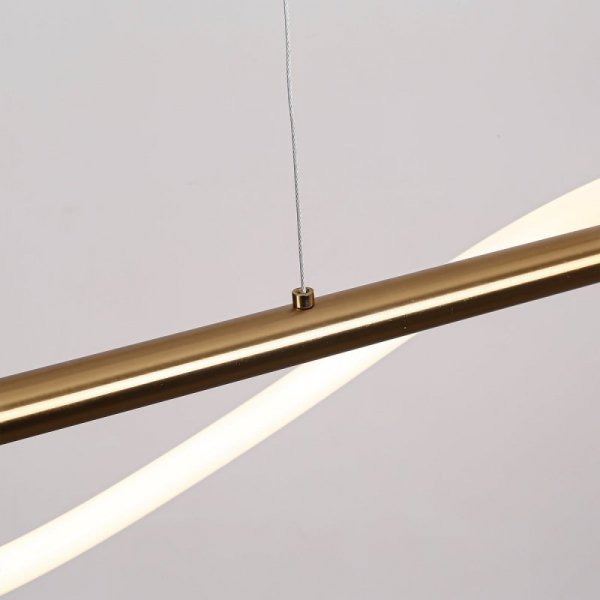 LIGHT PRESTIGE MELECA LAMPA WISZĄCA ZŁOTA DEKORACYJNA LED NAD STÓŁ LP-2345/1P S GD 