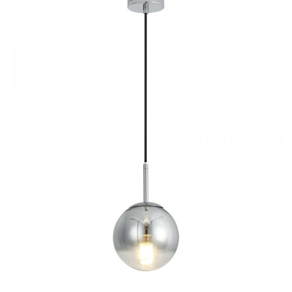 LAMPA WISZĄCA KULA CHROM SREBRNA 15CM MAŁA SZKLANA LIGHT PRESTIGE PALLA LP-2844/1P S CH 