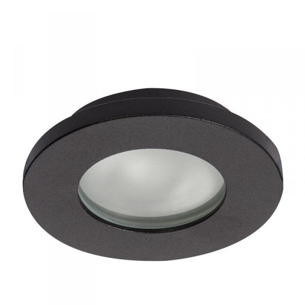 OPRAWKA HALOGENOWA WPUSZCZANA OCZKO OKRĄGŁE HERMETYCZNE CZARNE DO ŁAZIENKI LIGHT PRESTIGE LAGOS IP65 IP65 LP-440/1RS BK