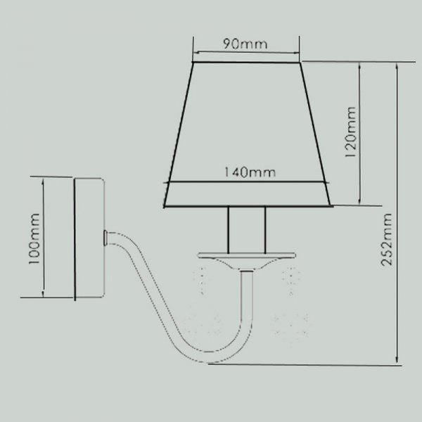 KINKIET CHROM Z ABAŻUREM GLAMOUR DO SALONU SYPIALNI LIGHT PRESTIGE MONA LP-5005/1W czarny