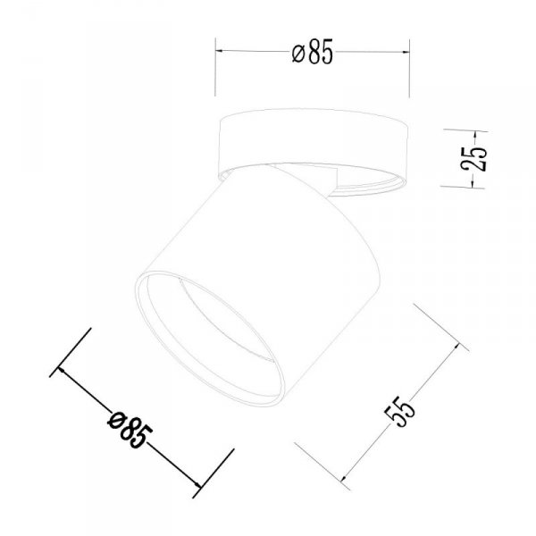 Kendal Oprawa natynkowa 1 x GX53 biała LP-6331/1SM R1 WH movable