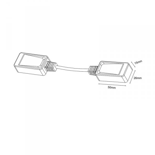 Łącznik natynkowy linka Magnetic Slim czarny