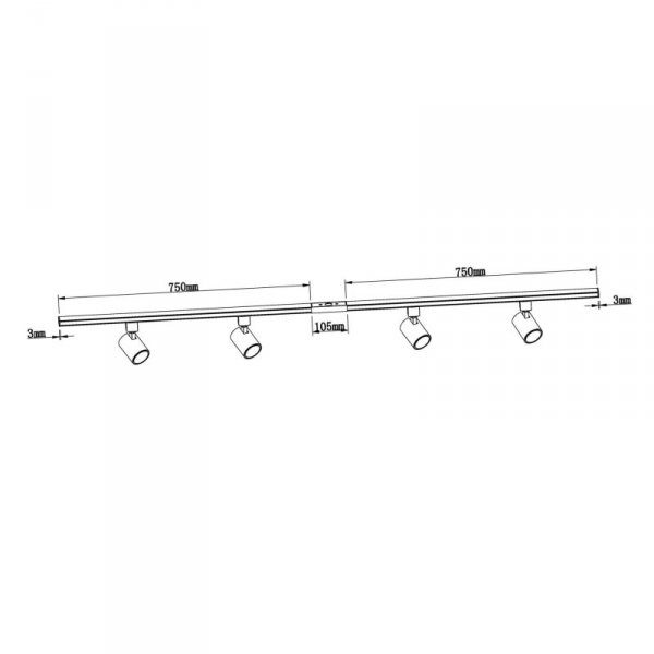 GOTOWY ZESTAW CZARNY SZYNOPRZEWÓD REFLEKTORKI ZŁOTE LIGHT PRESTIGE SNOW LP-737 GD SET