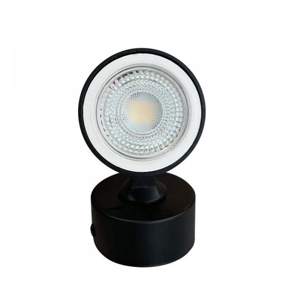 KINKIET SPOT REFLEKTOR CZARNO ZŁOTY ZE ZŁOTYM PIERŚCIENIEM LIGHT PRESTIGE ANILLO  LP-770/1W BK