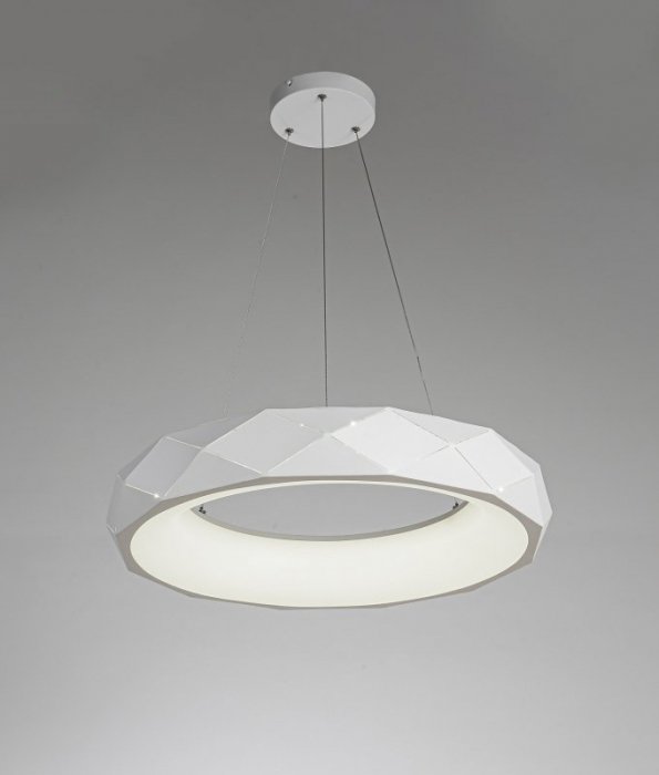 LAMPA WISZĄCA BIAŁA RING KOŁO OBRĘCZ DEKORACYJNA LED OKRĄGŁA DO SALONU SYPIALNI POKOJU LIGHT PRESTIGE REUS LP-8069/1P LED WH